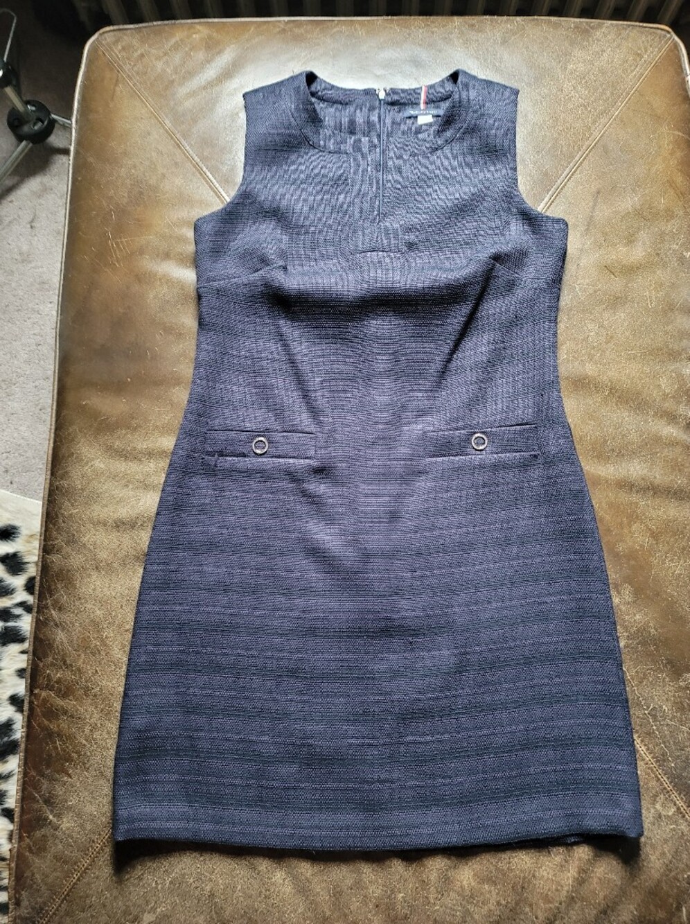 Tommy Hilfiger Navy Sleeveless Sheath Dress